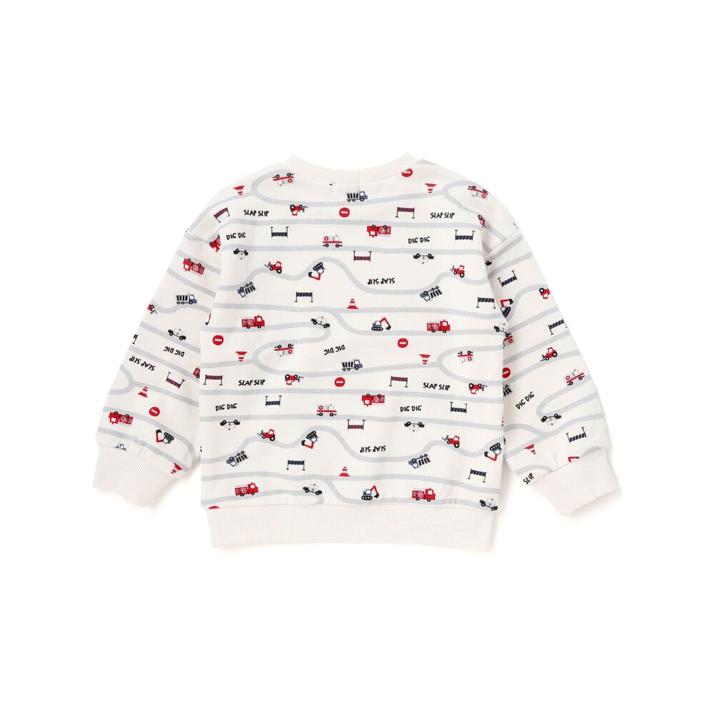 デニムカンガルーポケット付きトレーナー(80~130cm) オフホワイト系 80cm