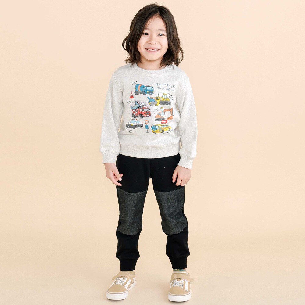 【GANJYO】カラー切り替えパンツ(80~130cm) ネイビー 80cm