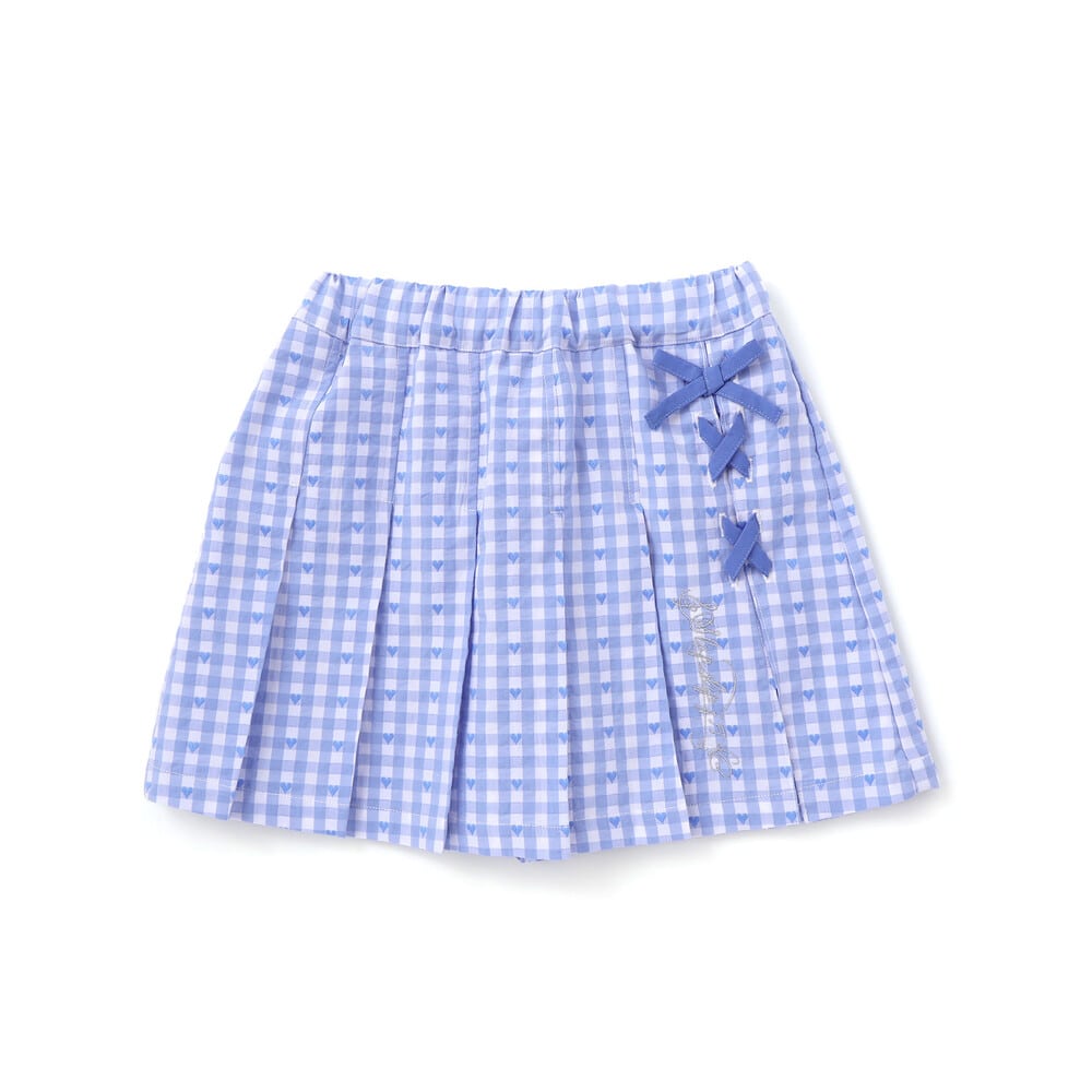 【お揃い】チェックプリーツスカパン(90~130cm) レッド系 90cm