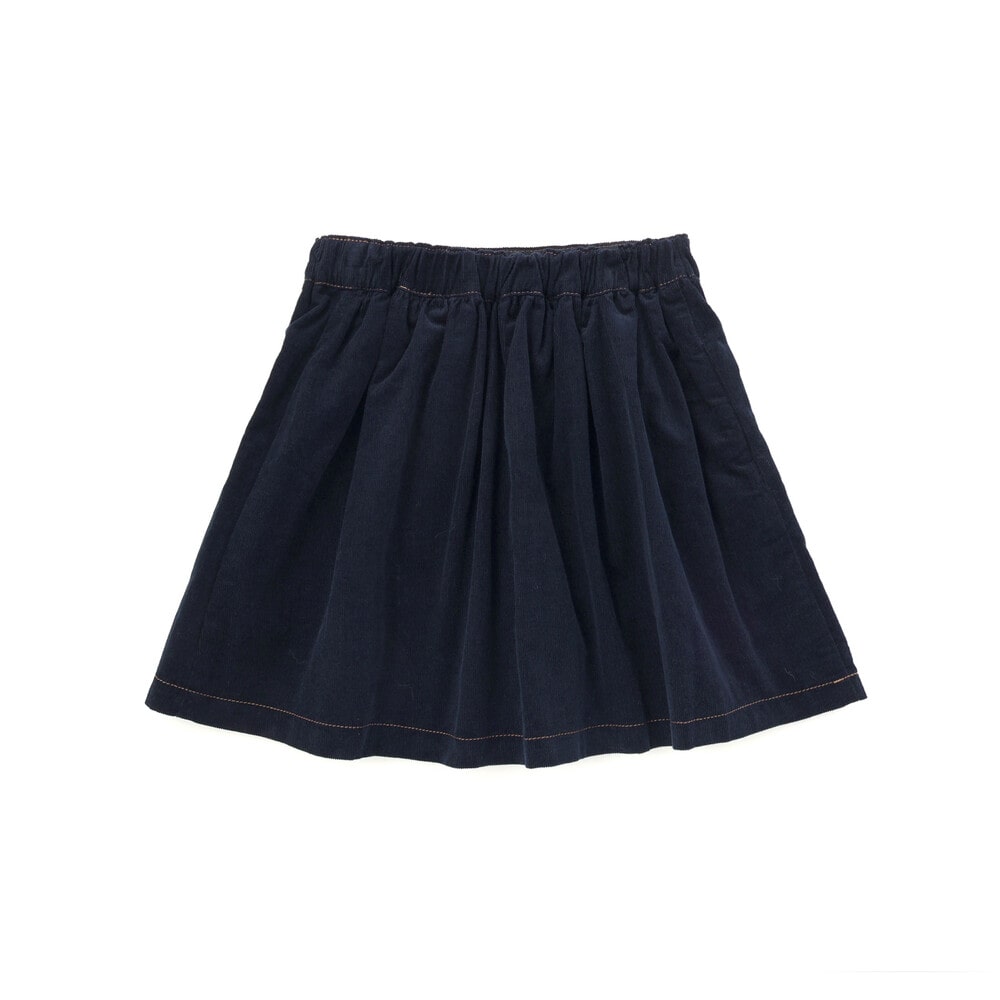 プリーツコーデュロイスカパン(90~130cm) ネイビー 90cm