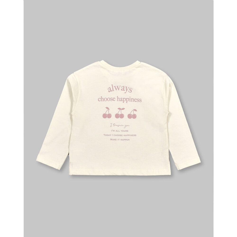 色 柄 バリエーション 長袖 Tシャツ (80~130cm) ブラウン 100cm