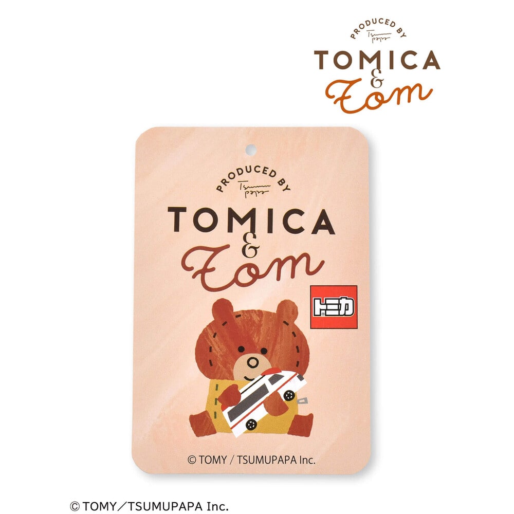 【トミカとトム×SLAPSLIPコラボアイテム】はたらくくるま総柄Tシャツ(80~120cm) オフホワイト系 80cm