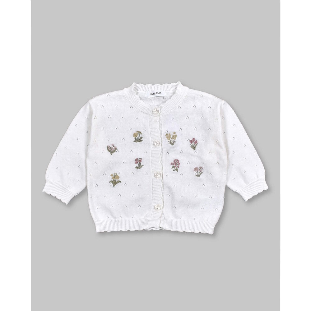 お揃い 花 刺繍 透かし編み ニット カーディガン 70 80cm ﾜﾝｻｲｽﾞ オフホワイト 新生児 ベビー 子供服べべの公式通販サイト Bebe Mall