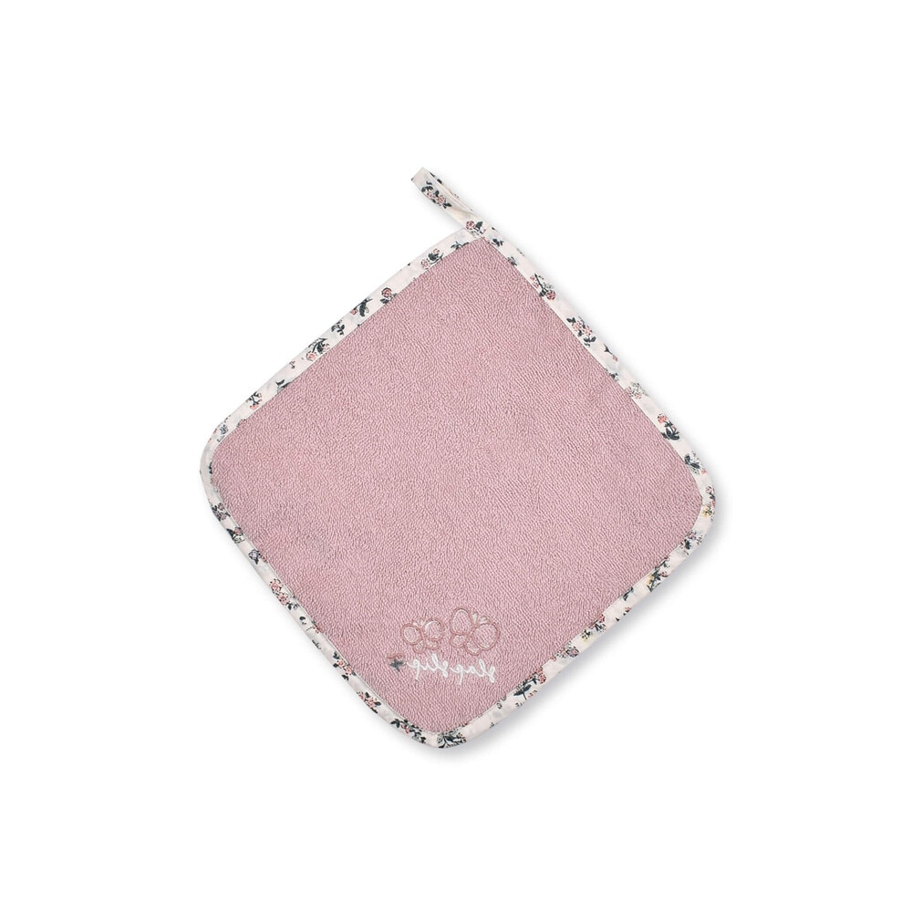 柄ナレ 刺繍 縁取り パイル ハンカチ オフホワイト ワンサイズ