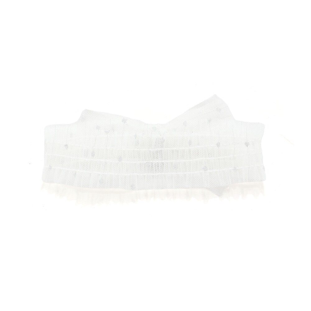 リボンチュールヘアバンドベビー ホワイト ワンサイズ