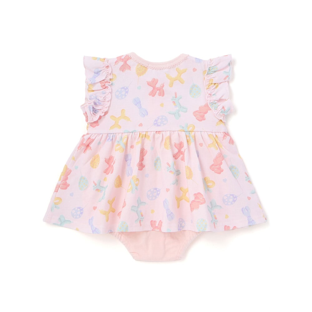 【お揃い】バルーン宝石アイス果物総柄プリントボディミニベビー(60~80cm) ピンク系 60cm