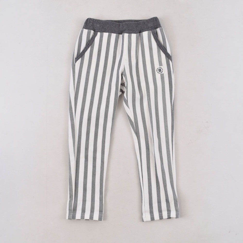 ストレッチ ツイル ニット テーパード パンツ (80cm~140cm) ブラック系 130cm