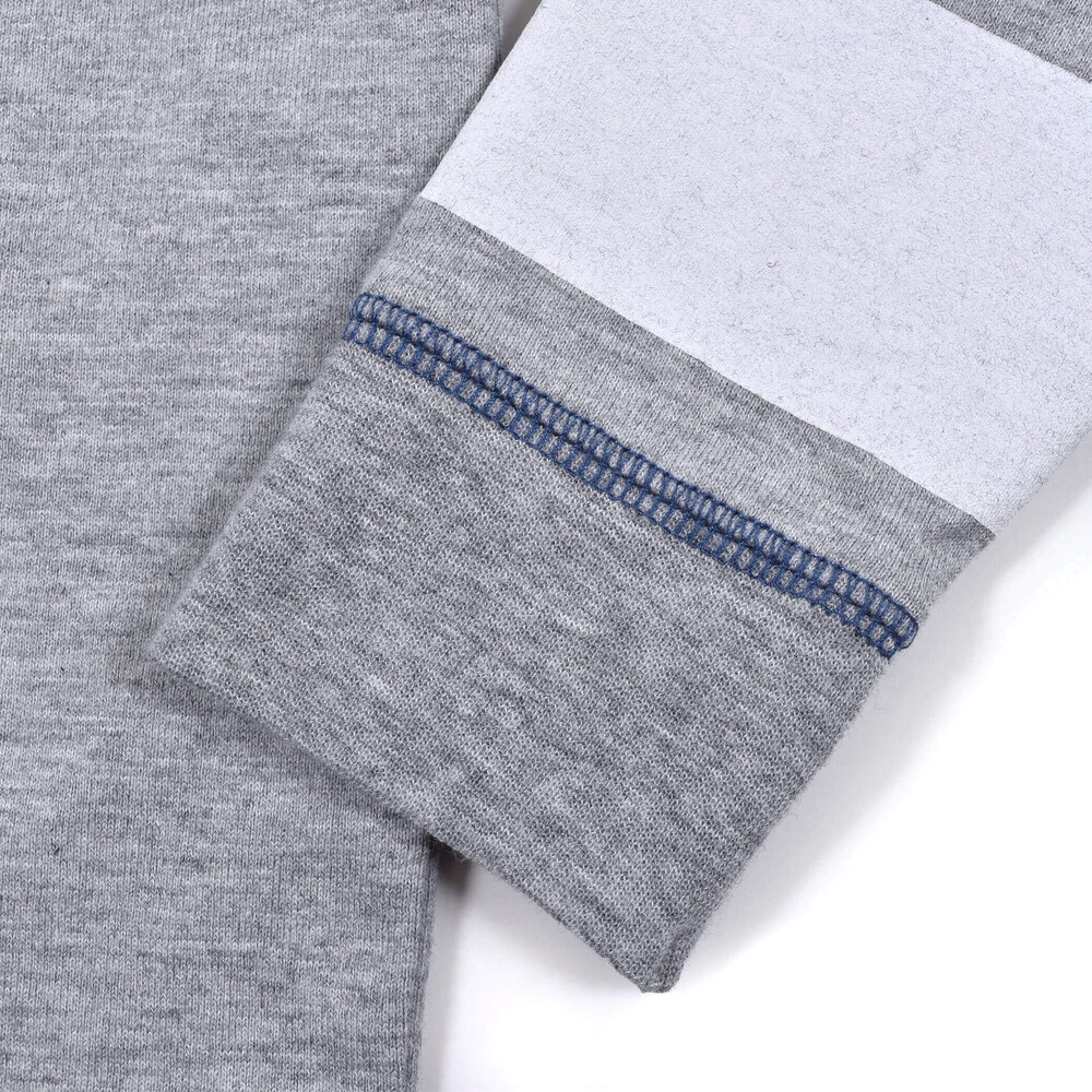 ボーダー プリント ロゴ 刺繍 Tシャツ (90~150cm) グレー 140cm