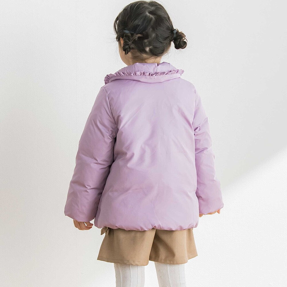 【限定商品】フリルタフタダウンコート(95~160cm) ネイビー 95cm