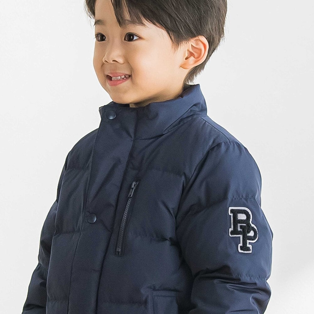 【限定商品】ワッペン付きタフタダウンコート(95~160cm) グリーン 95cm
