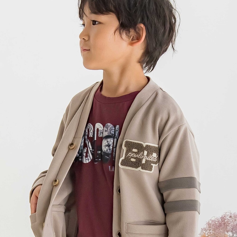【限定商品】サガラワッペンカーディガン(95~160cm) ブラック 95cm