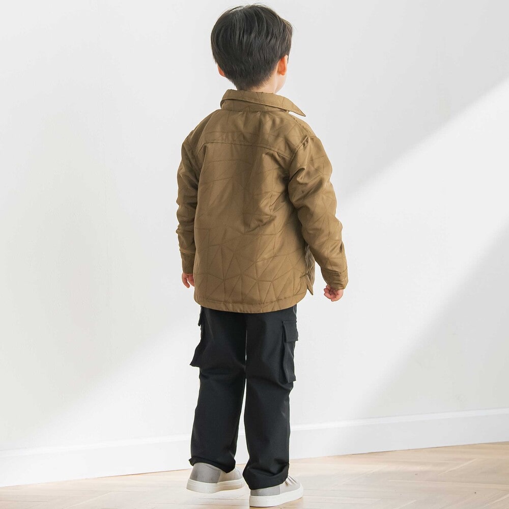 【限定商品】三角キルティングジャケット(95~150cm) ブラック 100cm