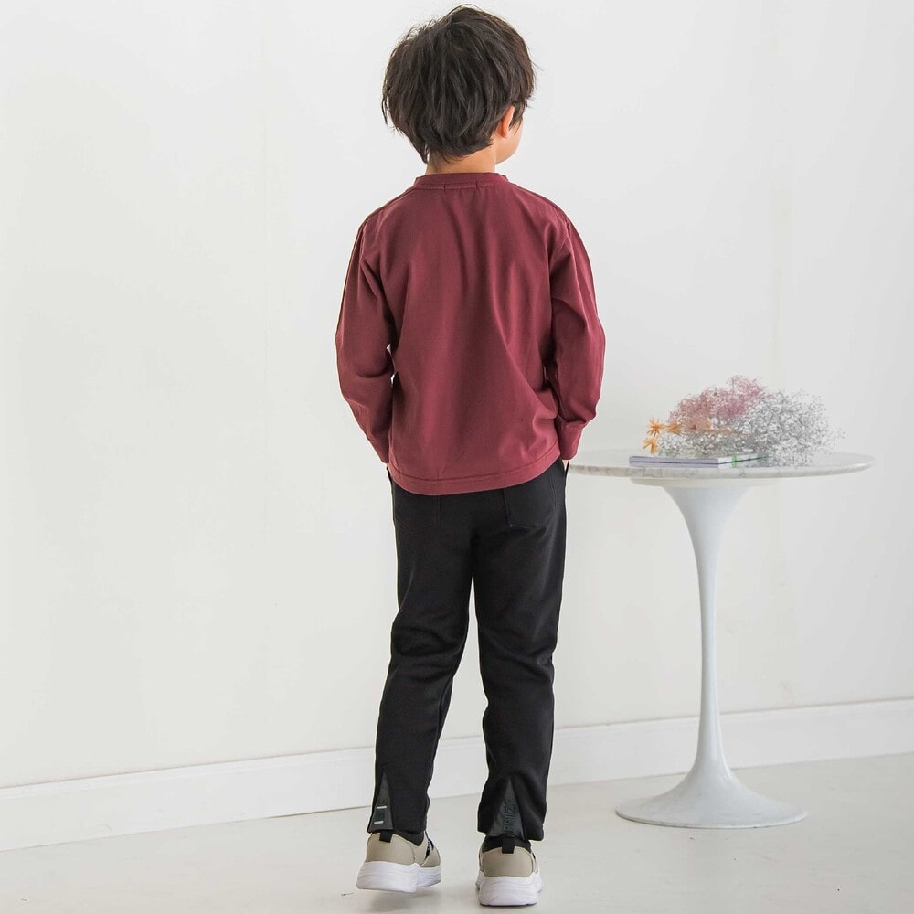 【限定商品】発泡写真プリントロングTシャツ(95~150cm) ネイビー 95cm