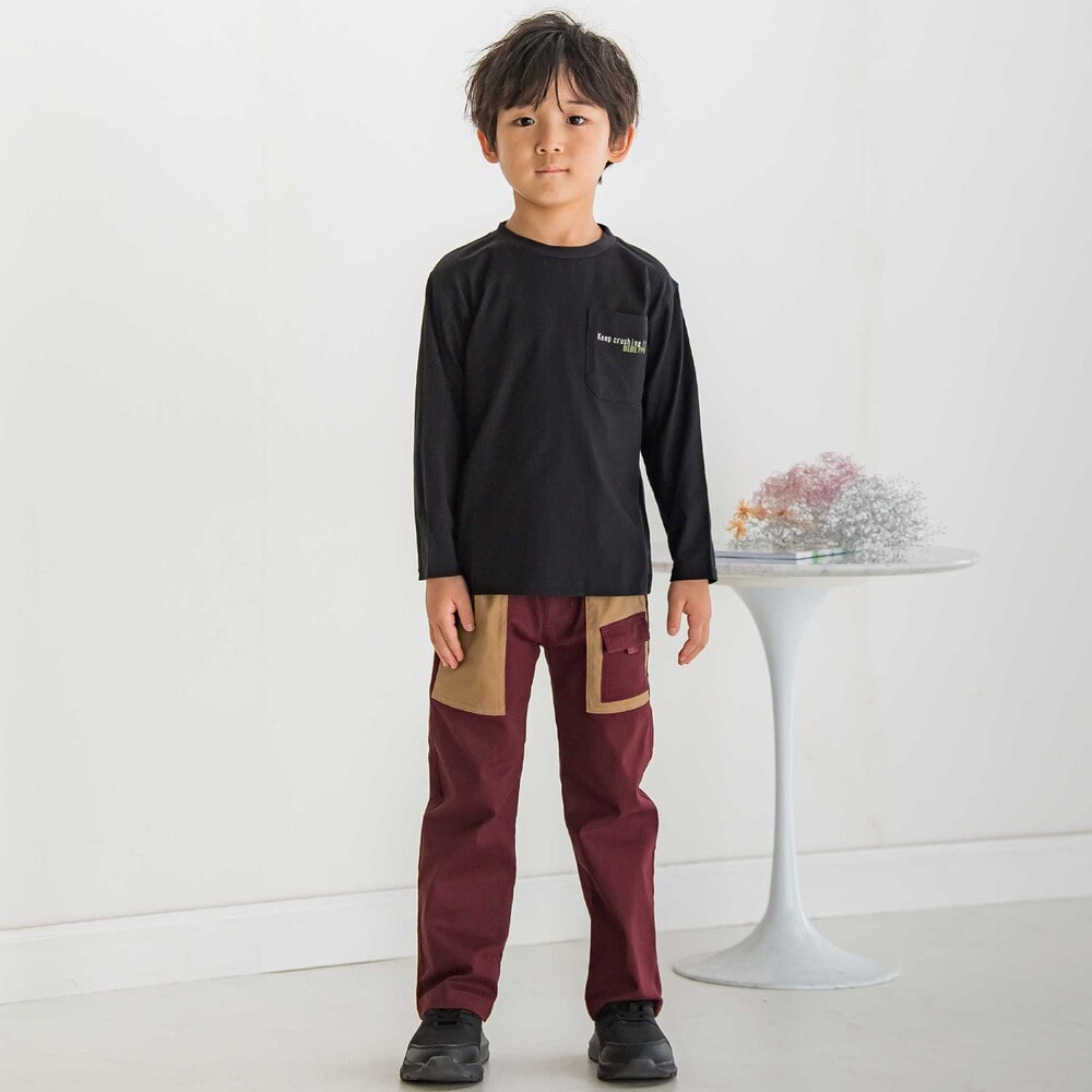 【限定商品】サッカーバックプリントロングTシャツ(95~160cm) ホワイト 95cm