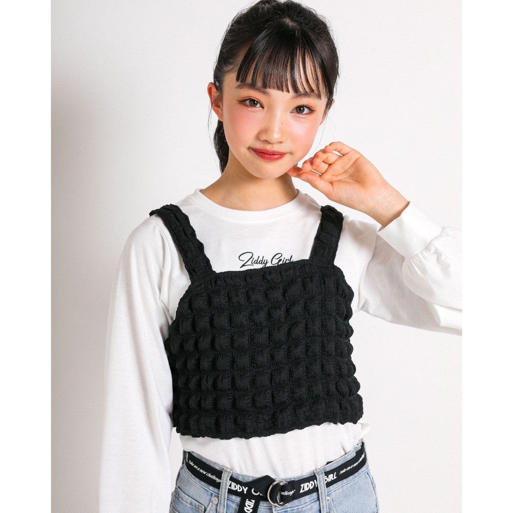 ニコ☆プチ 掲載 】2点 セット ポップコーン ビスチェ 長袖 Tシャツ (130~160cm)(130cm ホワイト): セット【女の子・男の子の 子ども服と言えば】【 ニコ☆プチ 掲載 】2点 セット ポップコーン ビスチェ 長袖 Tシャツ (130~160cm)(130cm ホワイト):  セット【女の子 ...