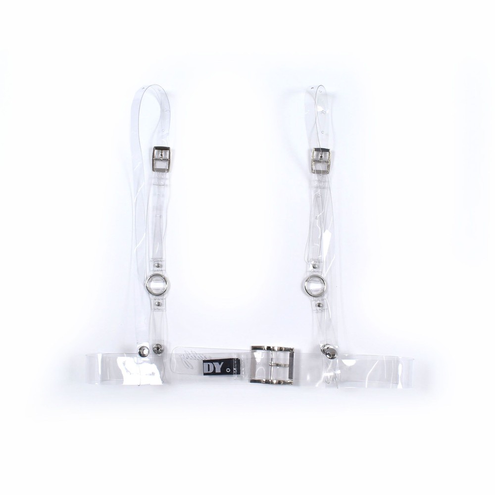 【ニコ☆プチ掲載】クリア エコレザー ハーネスベルト ホワイト ワンサイズ