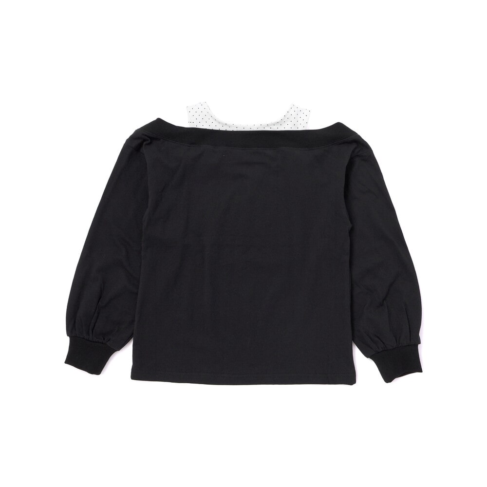 スターモチーフオフショル風レイヤードTシャツ(130~160cm) グレー 130cm