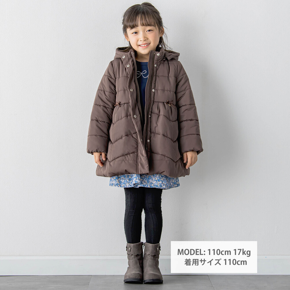 Bebe 120cm 中綿コート グレー - 4