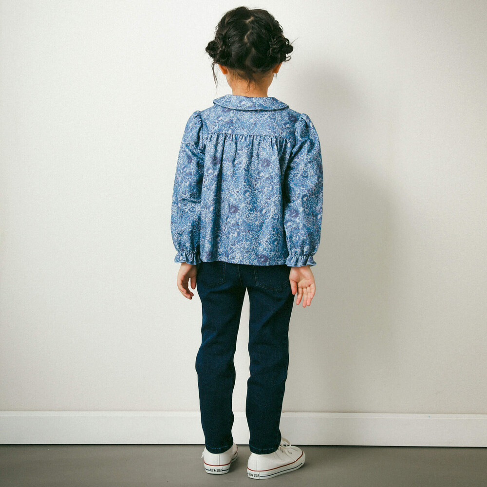 ハート刺しゅう入りデニムパンツ(95~150cm)(95cm ブルー