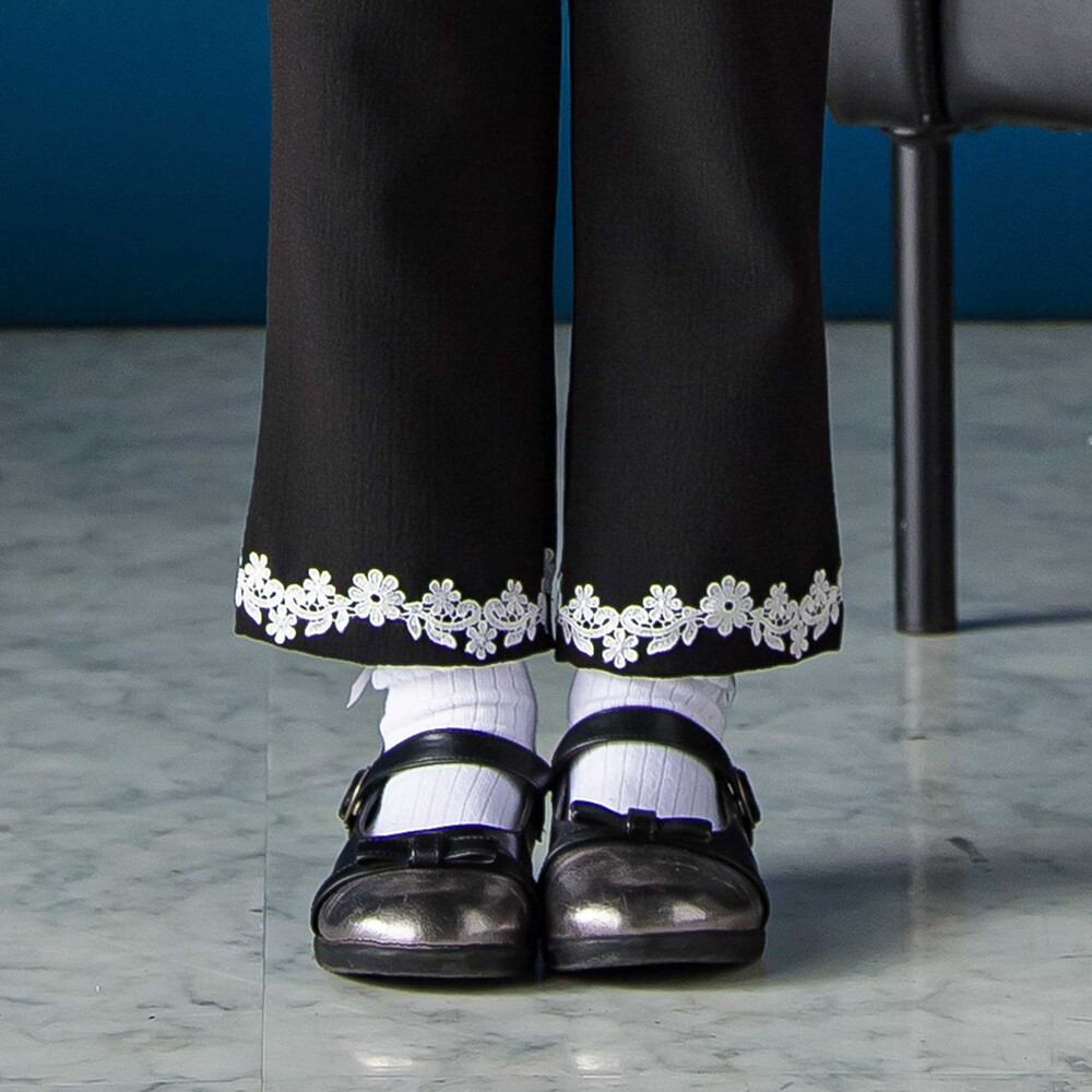 裾レースジャガードロングパンツ(95~160cm) ベージュ 95cm