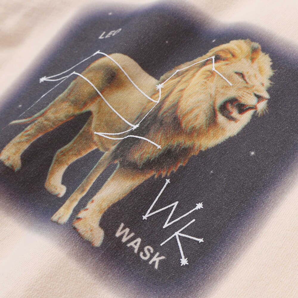 星座アニマルプリントトレーナー(100~140cm) オフホワイト 100cm