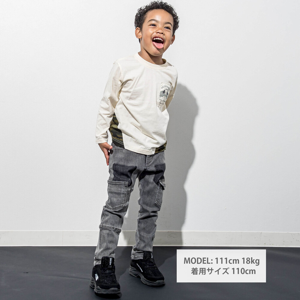 ポケットストレッチデニムパンツ(100~160cm)(100cm ブルー ポケットストレッチデニムパンツ(100~160cm)(100cm ブルー