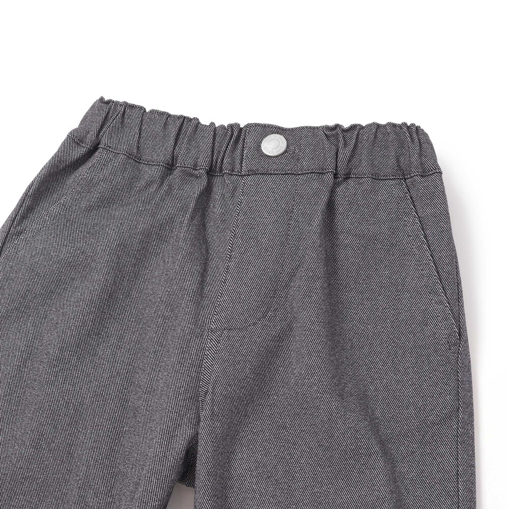 メランジストレッチ ストレートパンツ(100~160cm) ブラック 100cm