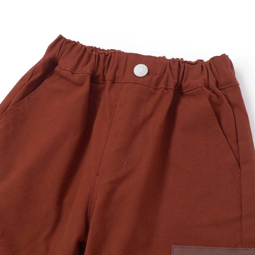 ストレッチキャンバス カーゴワイドパンツ(110~160cm) ネイビー 110cm