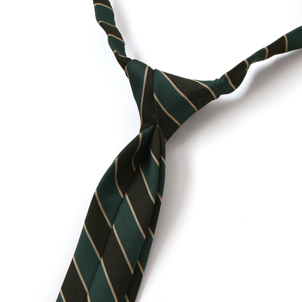 ストライプネクタイ(グリーン系) グリーン系 ワンサイズ