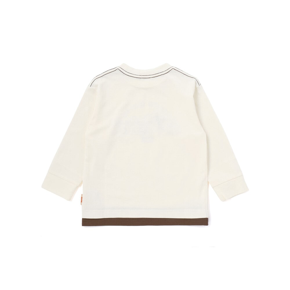 ASCENTレイヤード風ビッグ長袖Tシャツ(110~160cm) オフホワイト 110cm