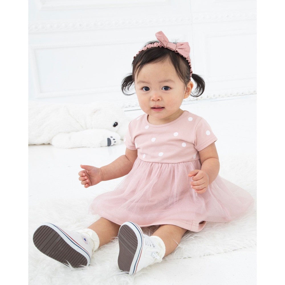 BEBE ONLINE STORE｜裾フルーツ刺しゅうチュールワンピース(80