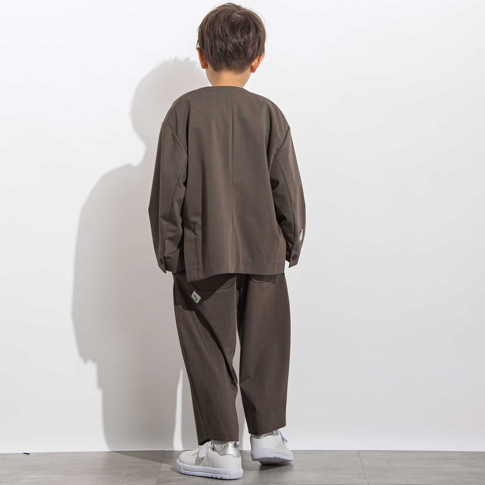 サージリラックスバレルロングパンツ 親子お揃い(110~140cm) ブラウン M(110~125cm)