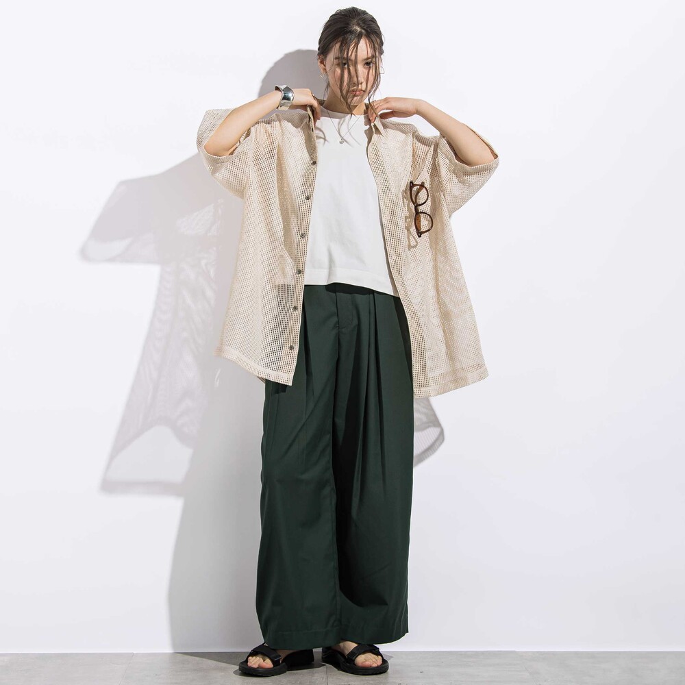 サージボックスタックロングパンツ親子お揃い大人(140~160cm) ブラウン S(140~150cm)