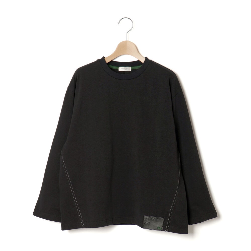 ヘビーオンスカラーステッチ切り替え天竺長袖Tシャツ 親子お揃い 大人(140~175cm) ホワイト S(140~150cm)