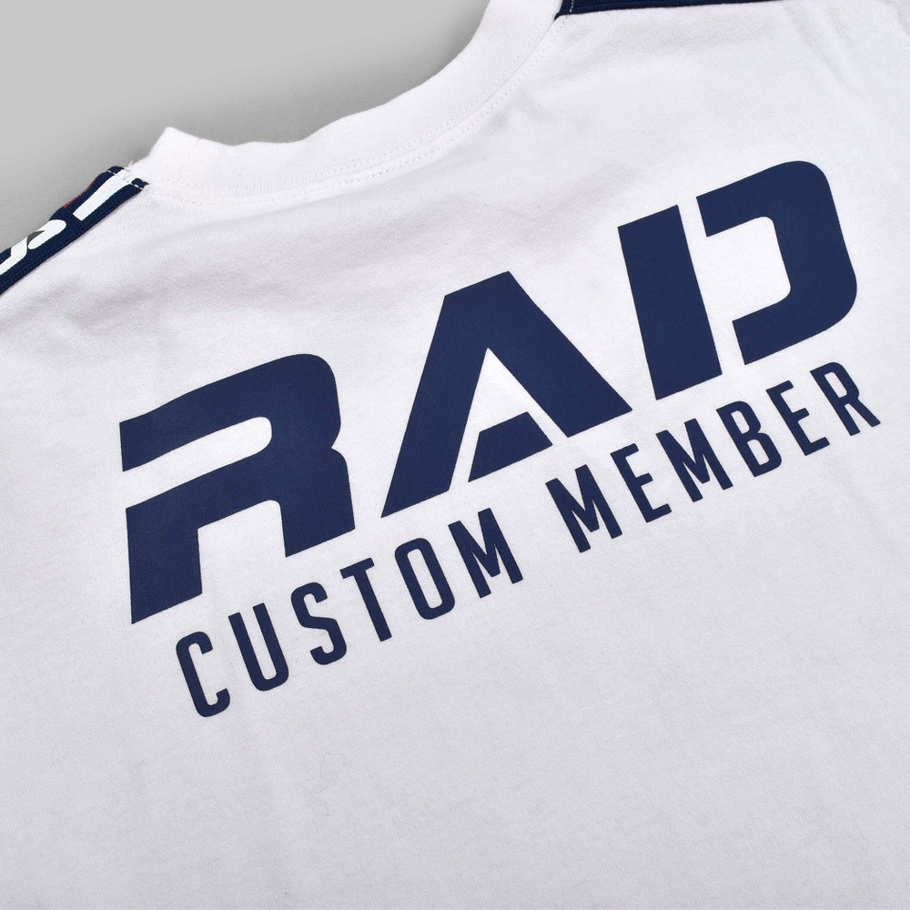 【 FILA × RADCUSTOM 】ロゴライン ワンポイント Tシャツ(120~160cm) ホワイト 120cm