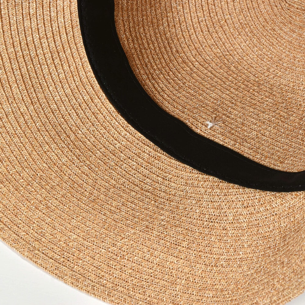 大きいリボン付きペーパーブレードハット(52~56cm) ホワイト 52cm