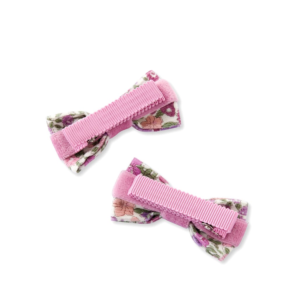 【日本製】【お揃い】リバティ(JoannaLouise)ヘアクリップ ブルー系 ワンサイズ