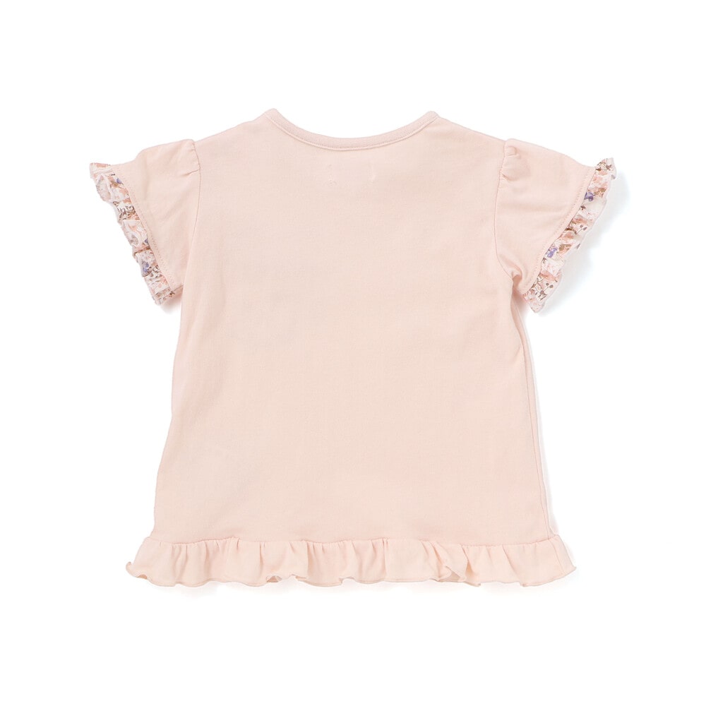 天竺半袖Tシャツ&花柄プリントブルマセット(70~90cm) ピンク系 S(70-80cm)
