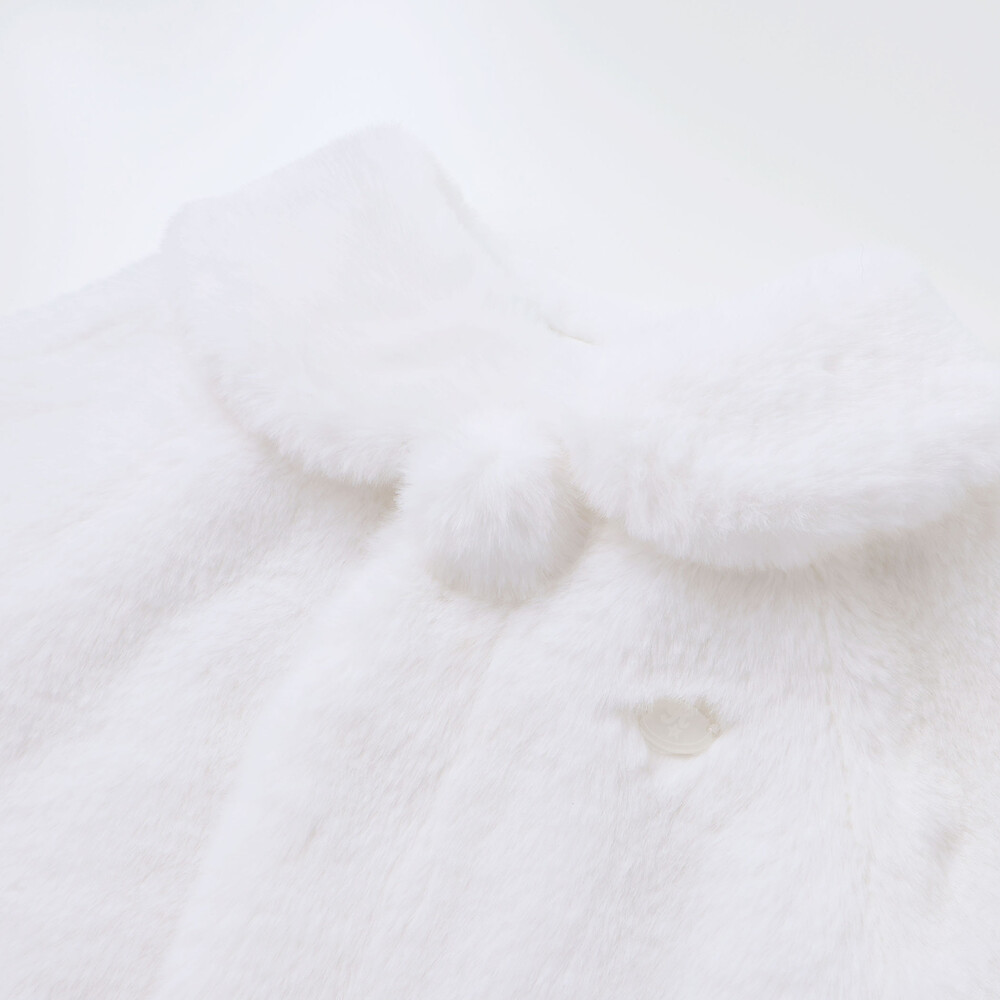 ファースカラップケープ(60~90cm) ホワイト ワンサイズ