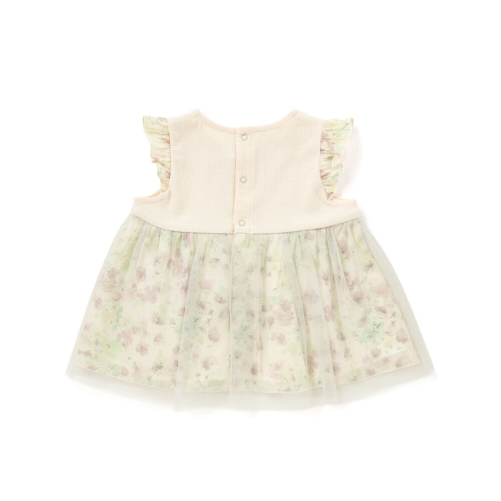 【お揃い】テレコフェイスチュールチュニック(70~90cm) パープル系 ワンサイズ