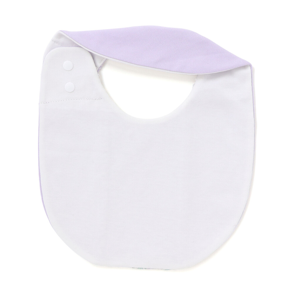 【お揃い】オーガンジー花柄プリントスタイ パープル ワンサイズ