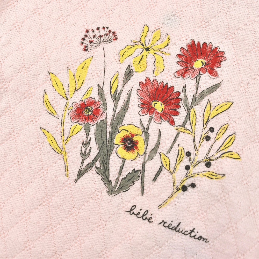 Bebe べべ Bebe Mall Official Online Storeレーシー スリーブ Aライン フラワー 花 プリント半袖 Tシャツ 70 90cm S ピンク 新生児 ベビー ベベ モール オフィシャルオンラインストア