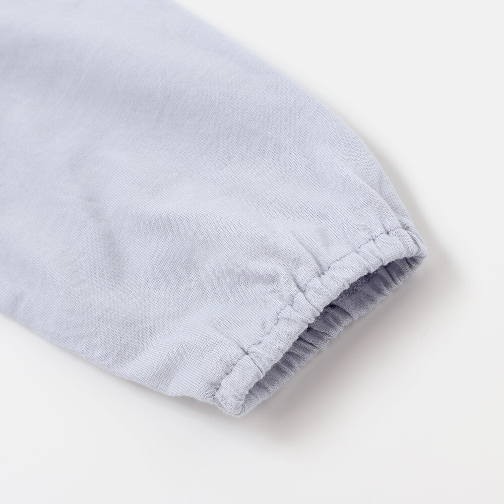 【お揃い】天竺宇宙モチーフ刺しゅう長袖2WAYオール(50~75cm) ブルー ワンサイズ