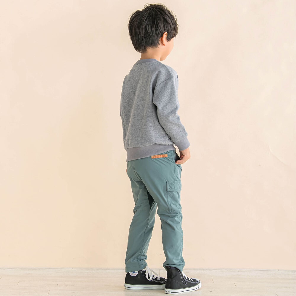 ストレッチナイロンカーゴパンツ(80~130cm)(80cm グリーン