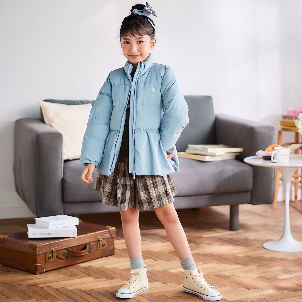 タータンチェックインナーパンツ付きスカート(80~130cm) ブラウン系 80cm