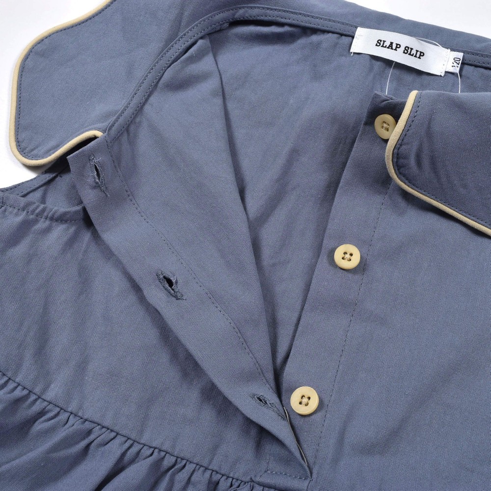 布帛 セーラーワンピース (80~130cm) ブルー 100cm