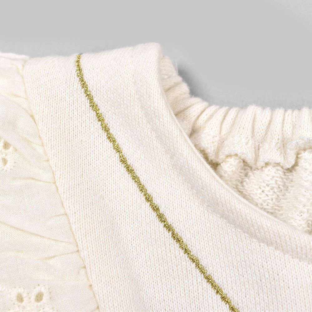 レース フリル ネックレス ワンピース (80~130cm) ブルー 130cm