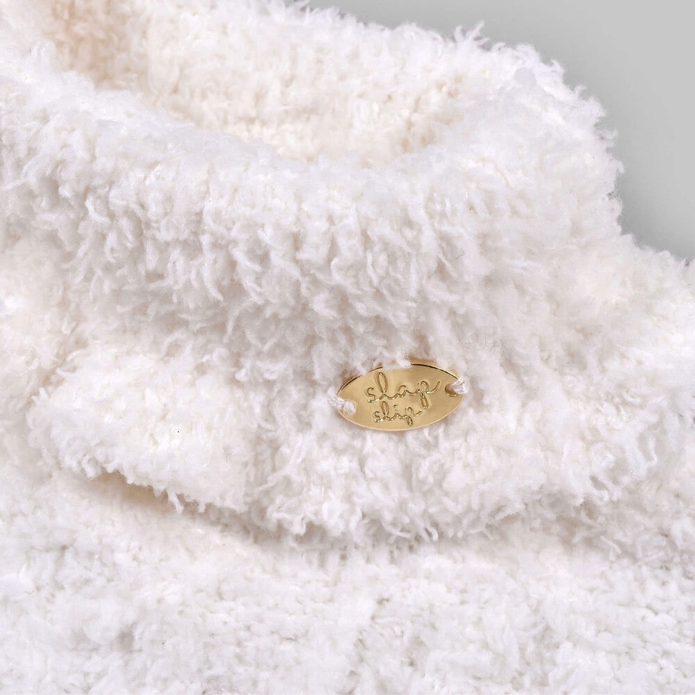 ケーブル編み ブークレ ニット ワンピース (SS~M) オフホワイト SS(75~95cm)