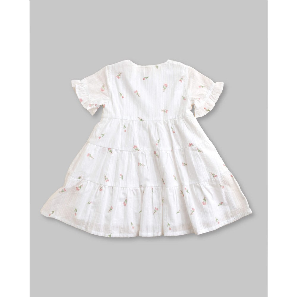 チューリップ ラベンダー ドビー ワンピース (90~130cm) ホワイト系 110cm