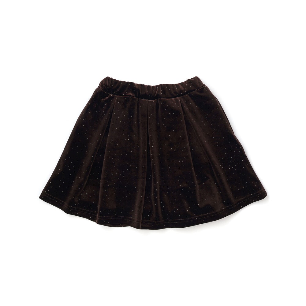 きらめくラメドットベロアビスチェセットアップ(90~130cm) ブラウン 90cm